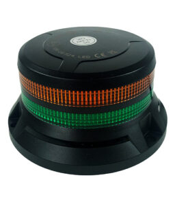 MP4085 12/24V LED Magnetic Mount Dual Amber & Green Beacon R10/IP67