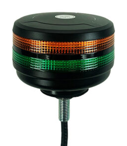 MP4086 12/24V LED Single Bolt Mount Dual Amber & Green Beacon R10/IP67